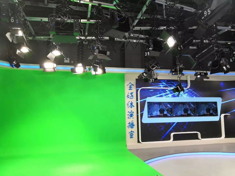 Estudio de transmisión de medios de converxencia de ultra alta definición 4K (342㎡) entregado para o seu uso en Xinjiang Television6