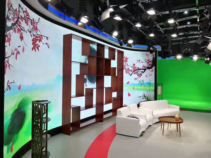 4K Ultra-High-Definition Convergence Media Broadcast Studio (342㎡) geliwwert fir op Xinjiang Television3 ze benotzen